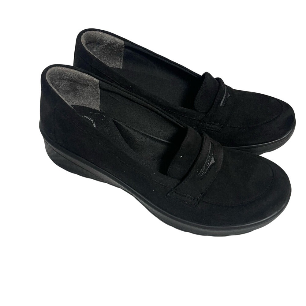 B Zees Gamma Black Loafers Women's 10